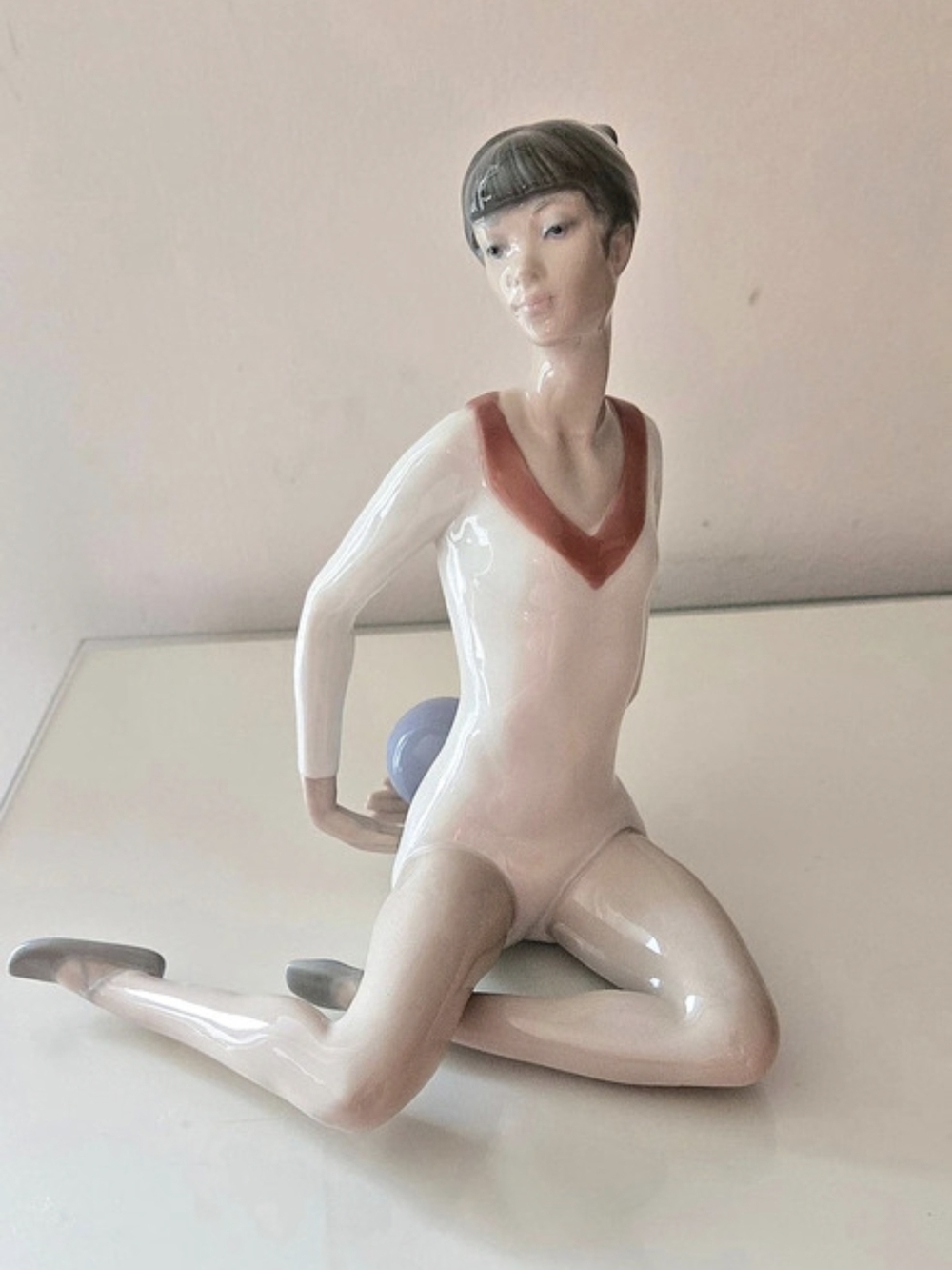 Lladro Gymnast Balancing Ball Porcelain Figurine